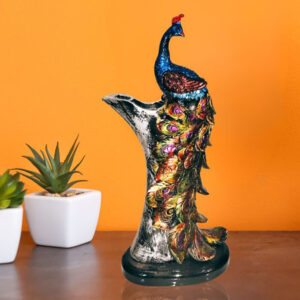 Peacock Flower Pot for Home Decor (Polyresin) -15 Inch