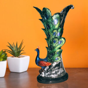 Peacock Flower Pot for Home Decor (Polyresin) -15 Inch
